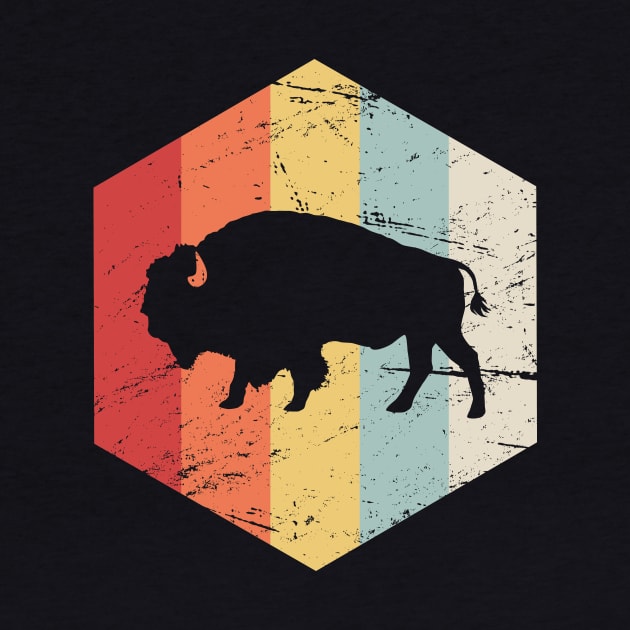 Vintage Retro Bison Buffalo by MeatMan